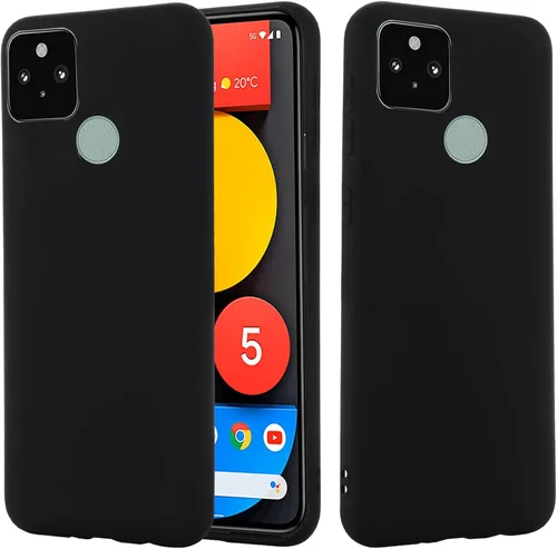 Vista 2 de Funda para Google Pixel 5a 5G, funda protectora de silicona líquida para Google Pixel 5a 5G con cordón de silicona, funda delgada y suave a prueba