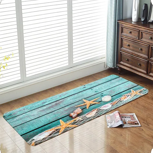 Vista 15 de LYFANS Alfombras de baño de espuma de esponja absorbente suave para baño y cocina (23.5 x 59 pulgadas), tapete de franela antideslizante brillante