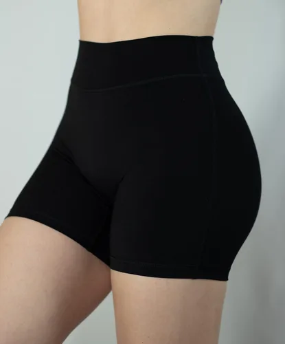 Vista 4 de TomTiger Pantalones cortos de entrenamiento para mujer, cintura alta, gimnasio, fitness, correr, yoga, ciclismo, ejercicio activo, control