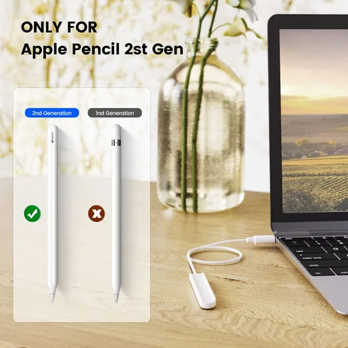 Vista 6 de Cable de carga para lápiz capacitivo, solo para Apple Pencil 2nd Pencil Charging Dock Compatible with Apple Pencil 2nd Generation Only Stylus