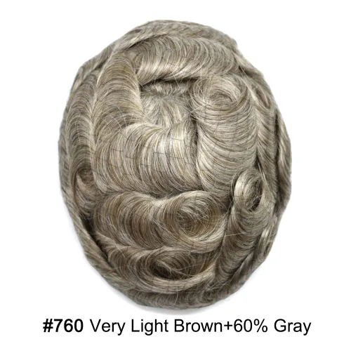 Vista 294 de Toupee para hombre 100% cabello humano real tupé para hombres 0.004 in piel de poliuretano para hombre, sistema de reemplazo de piezas de pelo