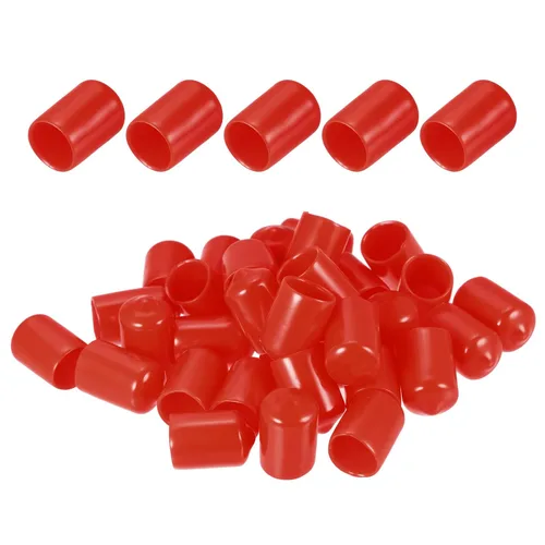 Vista 8 de DMiotech Paquete de 50 protectores de rosca de tornillo negros ID de 1/2 pulgadas (0.472 in), tapas de goma para pernos de tornillo, tuberías