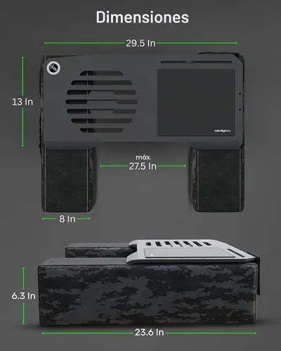 Vista 6 de Couchmaster® CYBOT - Escritorio ergonómico para cuadernos o equipos inalámbricos, incluyendo almohadas, alfombrilla de mouse