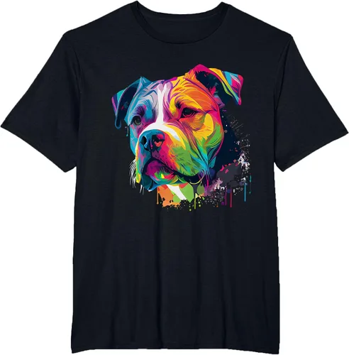 Vista 44 de Colorful American Bulldog American Bully Men Women T-Shirt Asphalt Grey