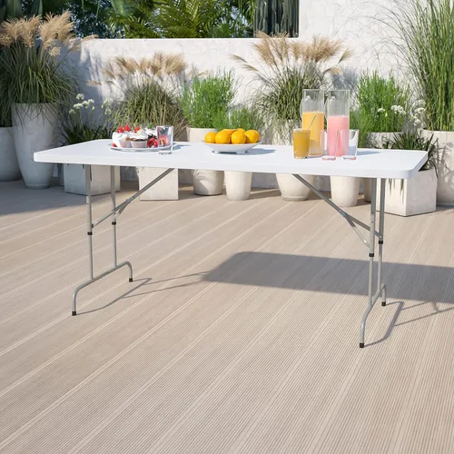 Vista 2 de Mesa plegable moldeada, Plástico, Blanco