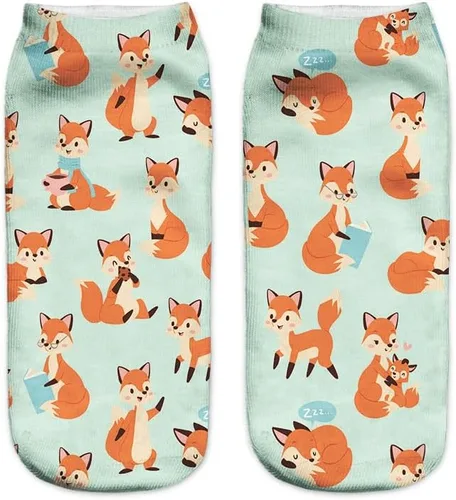 Vista 2 de Benefeet Sox Calcetines de tobillo divertidos y locos para mujeres y niñas, divertidos y novedosos estampados en 3D, calcetines de regalo de Navidad