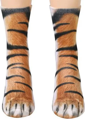 Vista 3 de 2 pares de calcetines divertidos, regalos para adultos, adolescentes, niños y niñas, calcetines de patas de animales novedosos