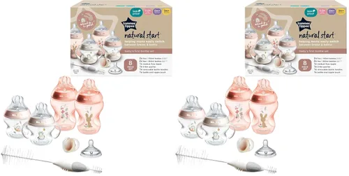 Vista 10 de Tommee Tippee Natural Start Listo para Bebé Juego de Biberones, Biberones Autoesterilizantes de 5oz y 9oz, Tetinas Similares al Pecho de Flujo Lento