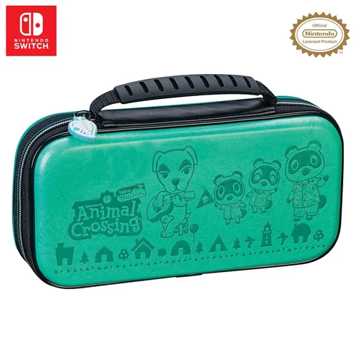 Vista 2 de Game Traveler Nintendo Switch Animal Crossing Case - Holds Switch OLED, Switch or Switch Lite, Adjustable Viewing Stand & Bonus Game Cases, Deluxe