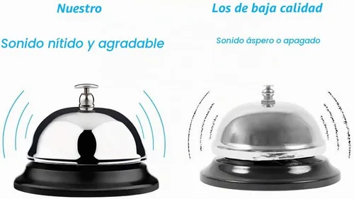 Vista 4 de Campana de servicio, campana de llamada, campana de escritorio, botón grande, versión mejorada