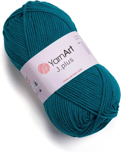 Vista 25 de YarnArt Jeans Plus - Hilo de mezcla de algodón suave, 100g (3.5 onzas), 160m (174 yardas), 55% algodón, 45% acrílico, grosor medio #4, ideal