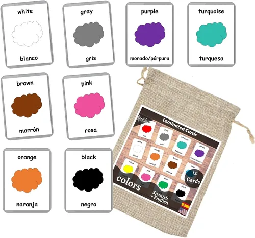 Vista 2 de Tarjetas didácticas bilingües en español inglés Tarjetas flash laminadas Elige tu conjunto (objetos del alfabeto)