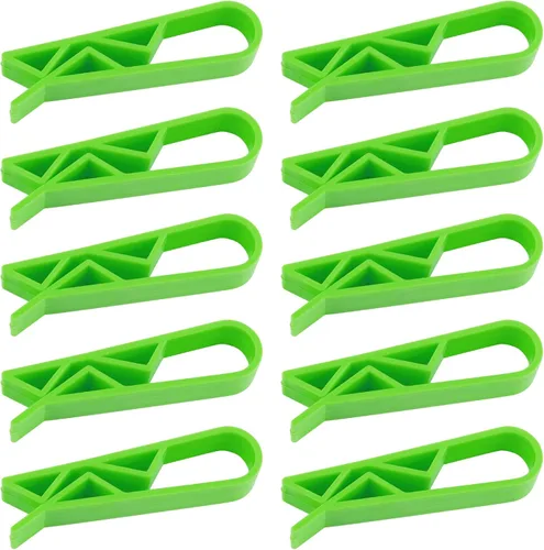 Vista 10 de AUEAR, Paquete de 10 clips para bolsas de basura, abrazadera de cubo de basura, clip de fijación antideslizante, color azul