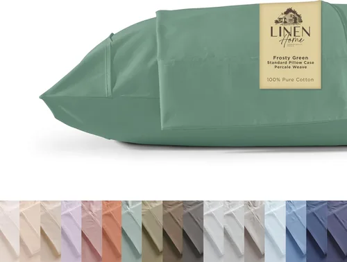 Vista 39 de Fundas de almohada 100% algodón percal con encaje fluer tamaño Queen/estándar, color blanco, 2 piezas de fundas de almohada, ropa de cama fuerte
