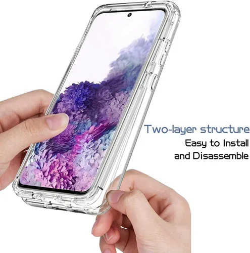Vista 4 de Funda para Galaxy S20 5G de 6.2 pulgadas (no compatible con S20 FE), Samsung S20 para niñas, funda protectora de cuerpo completo transparente a
