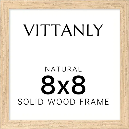 Vista 149 de Vittanly - Marco de fotos de 4 x 6 pulgadas de madera maciza con plexiglás, incluye paspartú de 3,5 x 5, para colgar en la pared o poner sobre una