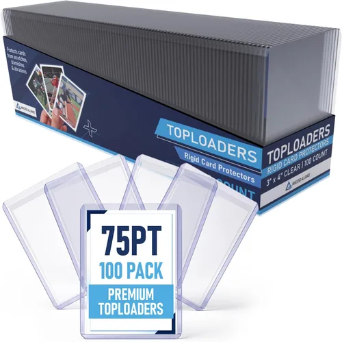 Vista 9 de Premium Seamless 20PT - 360PT Thick Top Loaders for Cards Top Loader Card Holder, Baseball Card Sleeves Hard Plastic, Hard Trading Cards Sleeves