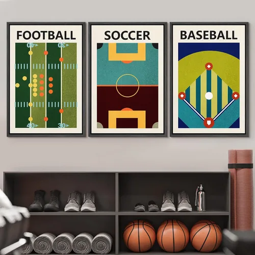 Vista 48 de wall26 Lienzo enmarcado para pared, juego de arte de primer plano, detalles de costuras de béisbol, atletas deportivos, fotografía, moderno