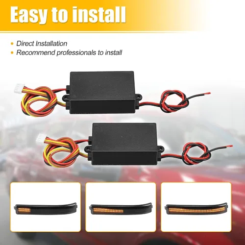Vista 7 de X AUTOHAUX 2 piezas módulo de flash LED universal controlador de luz trasera de coche luz LED de cola 3 pasos secuencial dinámico perseguir módulo