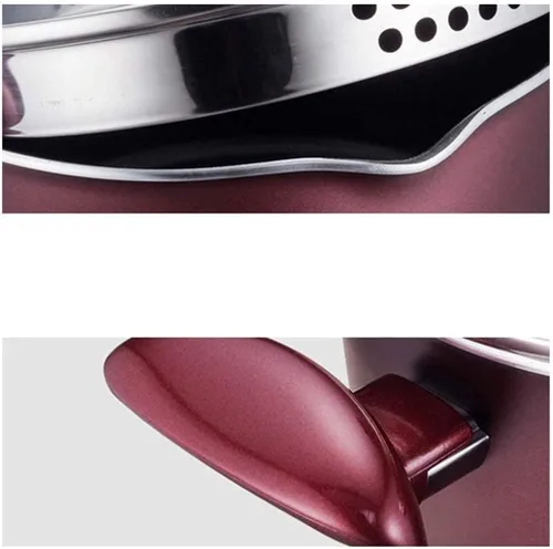 Vista 5 de Wok Sartén para salsas de vidrio, sartén antiadherente para freír con leche, olla multifunción (color : un color)