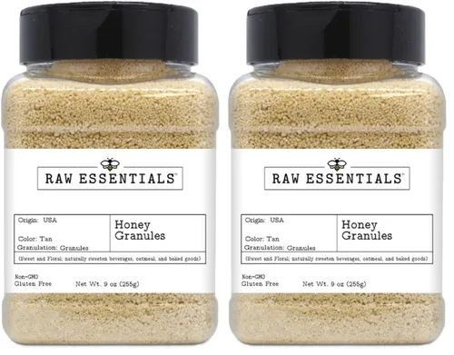 Vista 6 de Raw Essentials Honey Granules, 9 Ounce Container