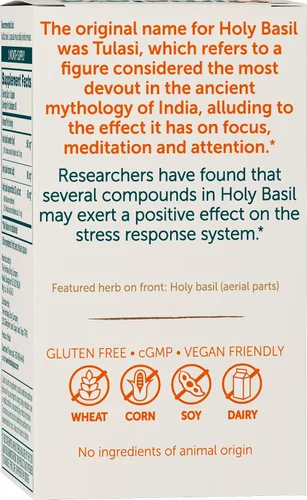 Vista 8 de Himalaya Holy Basil - Soporte suprarrenal herbal para alivio del estrés, relajación, apoyo energético e insomnio ocasional - Vegano, sin OGM, sin