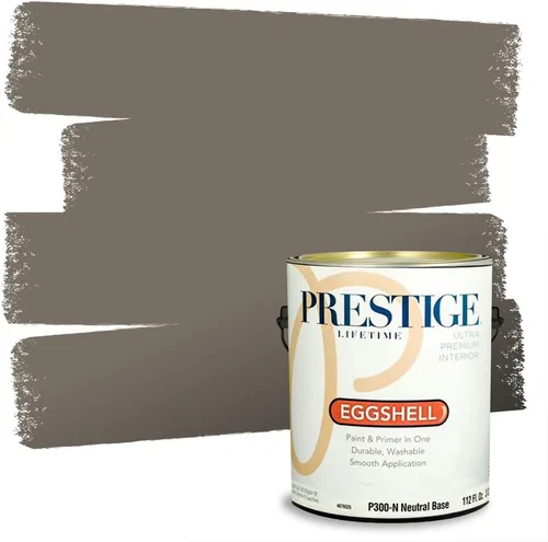 Vista 97 de PRESTIGE Paints - Pintura interior e imprimación en uno, 1 galón, cáscara de huevo, pimienta envejecida