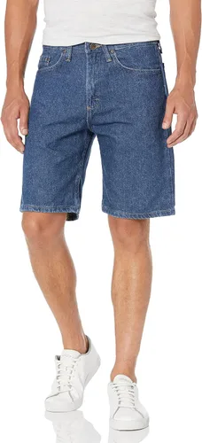 Vista 8 de Wrangler Authentics pantalones cortos de jean clásicos con cinco bolsillos de ajuste relajado para hombre Dark Rinse