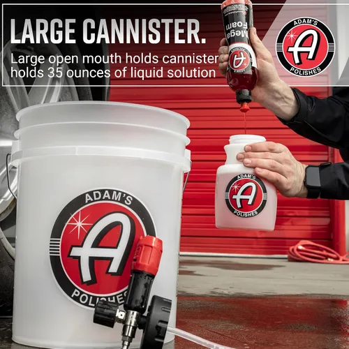 Vista 6 de Adam's Polishes Cañón de Espuma Premium - Pulverizador de Jabón para Lavado de Autos Bote Pulverizador para Lavadora a Presión con Desconexión