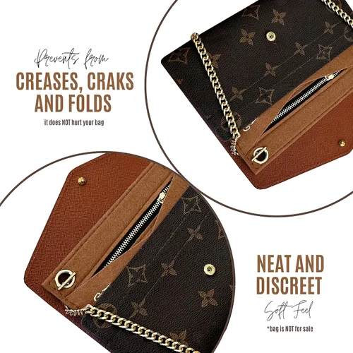 Vista 6 de Sarah Wallet Insert Purse Conversion Kit for Sarah Wallet with Gold Chain Sarah Wallet on Chain (90cm Gold Chain - Underarm Fit, Lime)