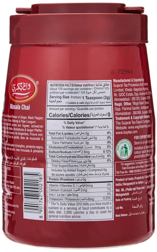 Vista 4 de Wagh Bakri Masala Tea Hojas de té especiadas en paquete de exportación, 8.825 onzas