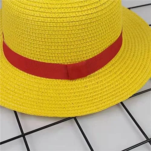 Vista 4 de YOUYICOS Accesorios de cosplay de anime Monkey D Luffy Hat Peluca de cosplay Luffy