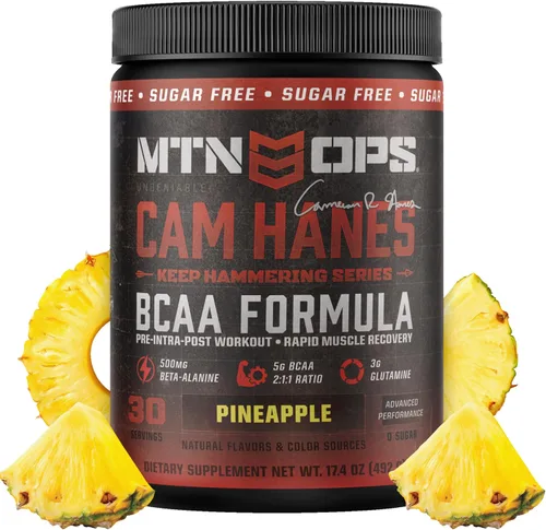 Vista 11 de MTN OPS BCAA Powder - Suplemento en polvo de aminoácidos 2:1:1 para una rápida recuperación muscular y reparación sin azúcar ni gluten, 30