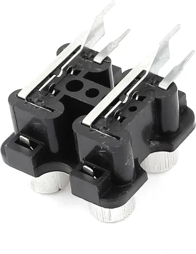 Vista 3 de uxcell Conector hembra RCA de la posición 4 del zócalo de vídeo audio estéreo del soporte del PWB