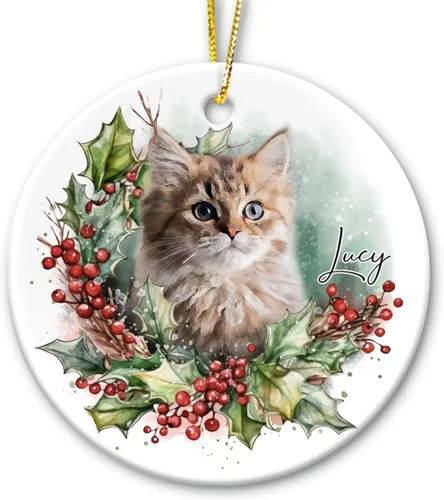 Vista 12 de Regalos conmemorativos personalizados para mascotas por pérdida de perro o gato, adornos de duelo de mascotas, decoración de Navidad, adorno