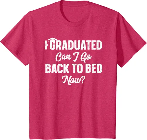Vista 52 de Graduation Gift For Her Camiseta I Graduated Can I Go Back To Bed Now, Negro