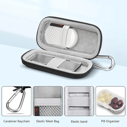 Vista 4 de Fintie Estuche de transporte para Kardia Mobile y Kardia Mobile 6L EKG dispositivo de monitor cardíaco - Funda protectora de EVA dura a prueba