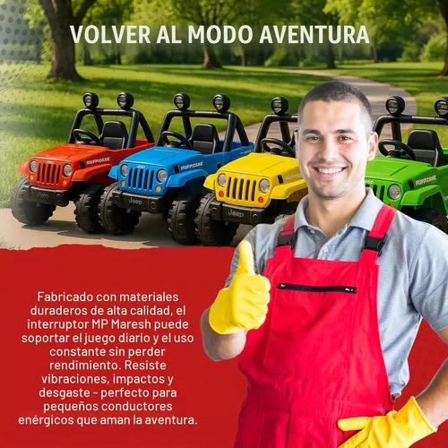 Vista 6 de MP Maresh Products Interruptor basculante de cambio compatible con Power Wheels 00801-1775 – Reemplazo para montar niños, interruptor de encendido