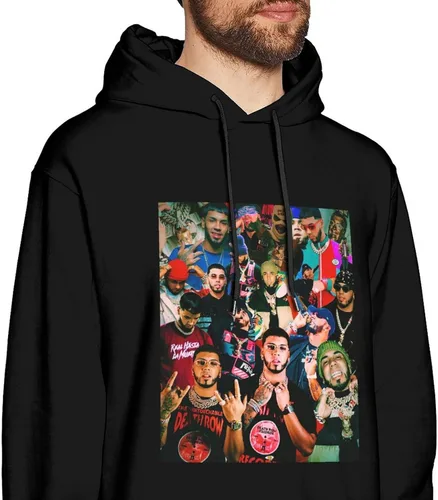 Vista 3 de Sudadera con capucha de manga larga para hombre, con estampado 3D, con cordón gráfico de moda