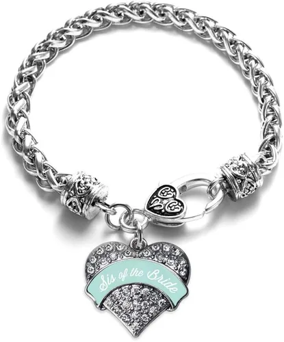 Vista 205 de Inspired Silver - Pulsera de plata con dije de corazón pavé con joyas de circonita cúbica