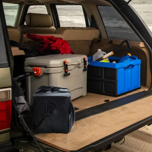 Vista 6 de RoadPro RP5370 - Enfriador eléctrico portátil de 12 voltios con laterales suaves, enfriador eléctrico portátil de 12 V para camping, portón trasero