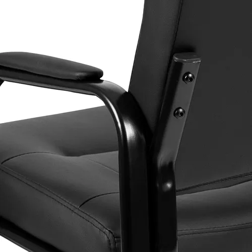 Vista 10 de Flash Furniture Darwin Flash Fundamentals LeatherSoft - Silla de recepción ejecutiva, moderna silla copetuda para sala de estar u oficina