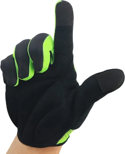 Vista 8 de LuxoBike Guantes de ciclismo para mujer, ligeros, transpirables, absorben los golpes, con pantalla táctil, guantes deportivos para hombre