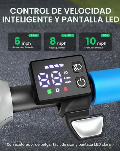 Vista 3 de [Usado] Gyroor H40 Kids Electric Scooter 180W 10MPH LED Lights Ages 6 12