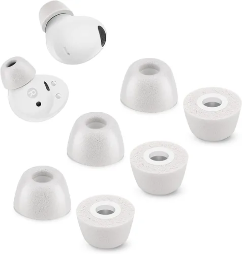 Vista 14 de Puntas de espuma viscoelástica para Samsung Galaxy Buds 2 Pro, sin dolor de silicona en las orejas, almohadillas de repuesto antideslizantes, cabe