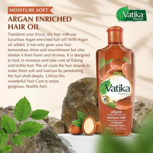 Vista 2 de Dabur Vatika Naturals - Aceite enriquecido para el cabello, hidratante natural, suero fortalecedor para un cuero cabelludo saludable, nutritivo