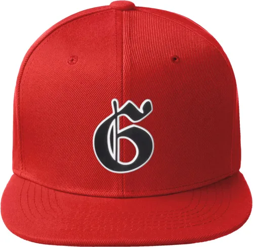 Vista 5 de Daxton Gorra clásica con visera de billete plano con letras del alfabeto inglés antiguo de la A a la Z