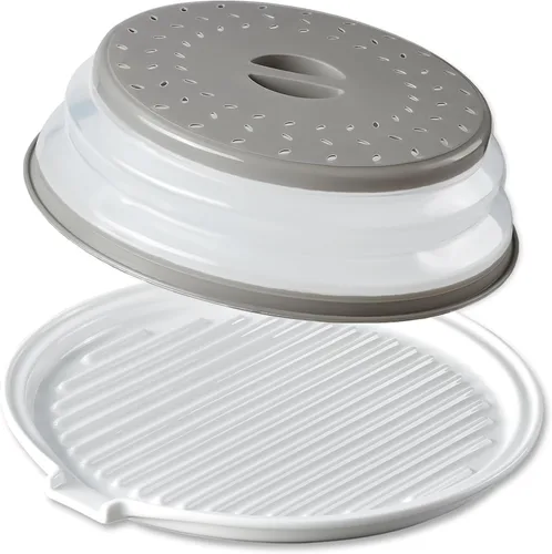 Vista 11 de ONEMORE Bandeja para Tocino de Microondas con Tapa Cocinador de Tocino de Cerámica Rejilla para Carne para Cocinar en Horno Fabricante de Tocino
