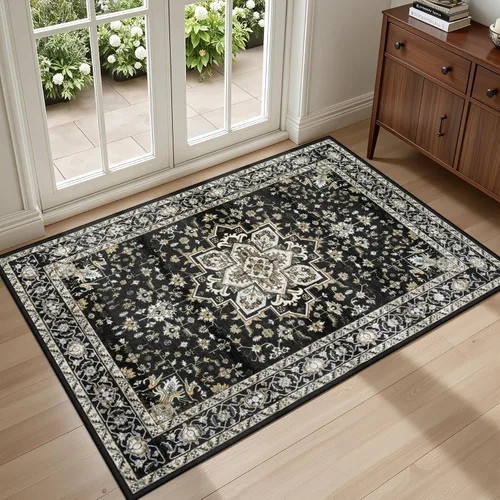 Vista 45 de Alfombras de área de 2x3 para sala de estar: alfombra vintage Beige