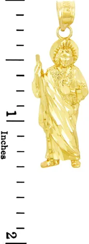 Vista 2 de Colgante de oro amarillo de 14 k con dije de San Judas, No aplicable